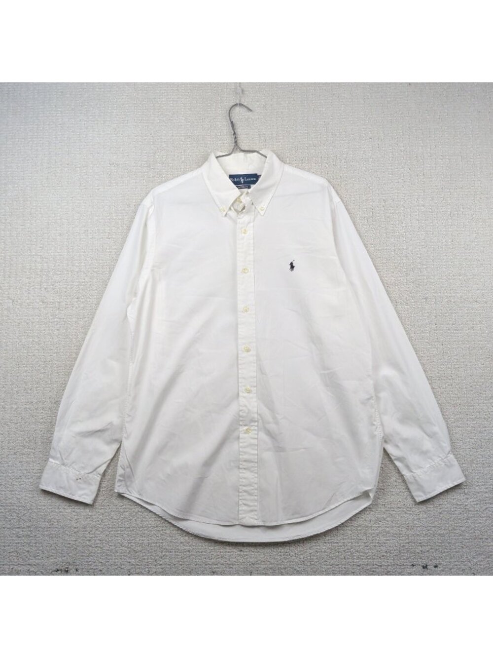 Vintage 90s Polo Ralph Lauren Oxford Shirt Mens L White Custom Fit Button Up**